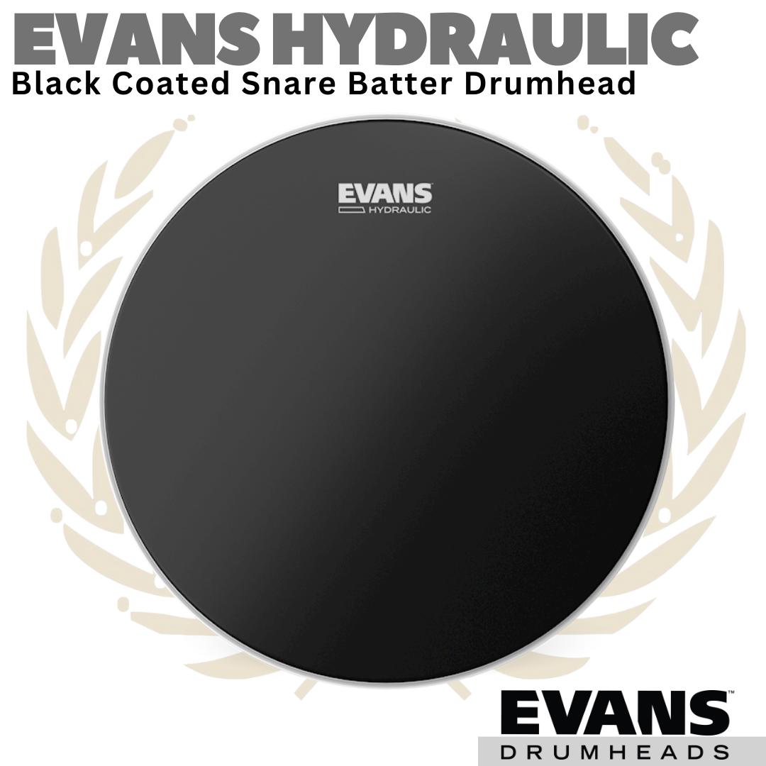 EVANS HYDRAULIC Black Coated Snare Batter Drumhead | 13 14 Inch
