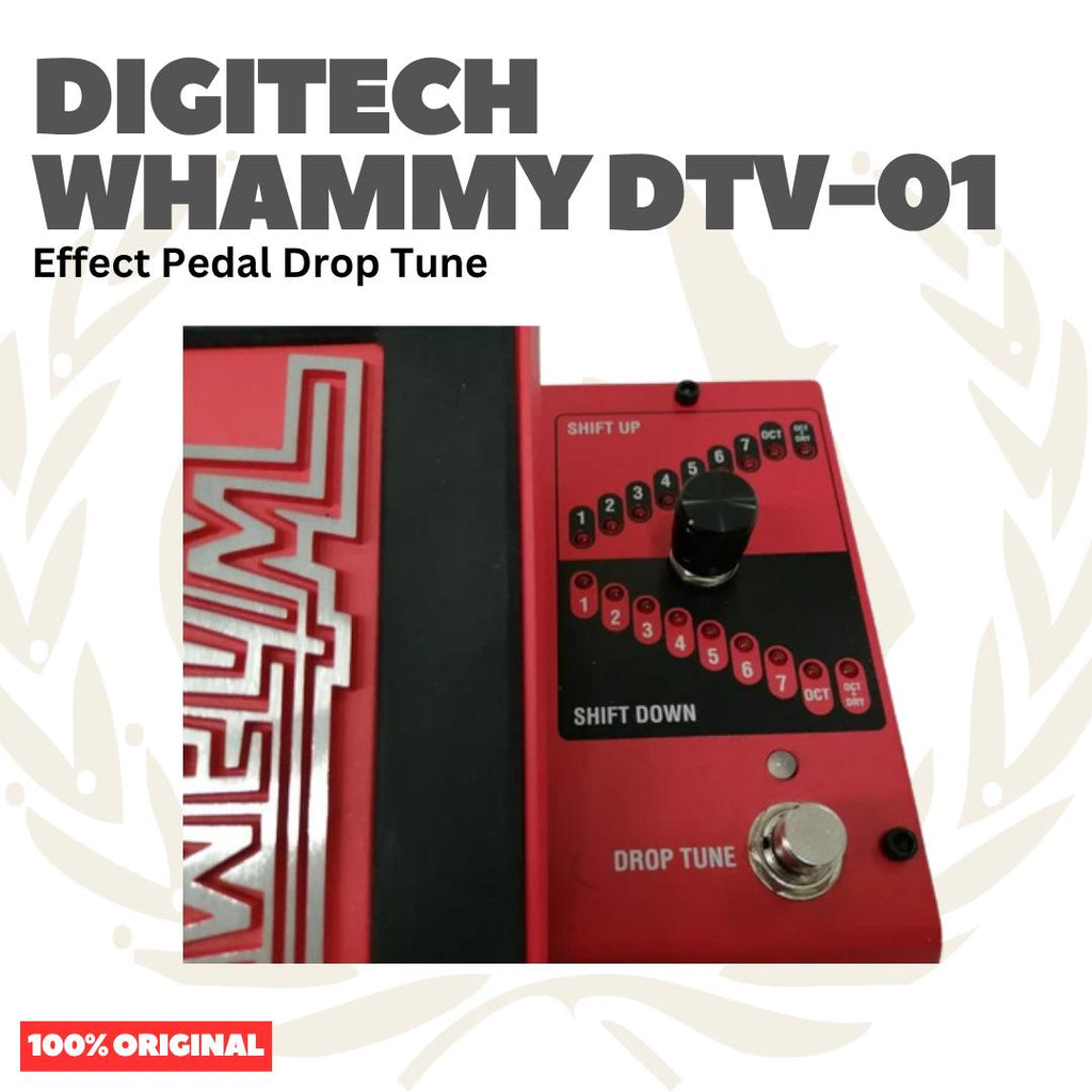 DIGITECH WHAMMY DTV-01 Classic Pitch Shifting Pedal With Drop & Raised Tuning Effect Pedal for Bass Guitar - Efek Pedal Gitar Bass