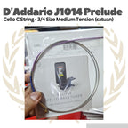 D'Addario J1014 Prelude Cello C String - 3/4 Size Medium Tension | Senar Cello Satuan