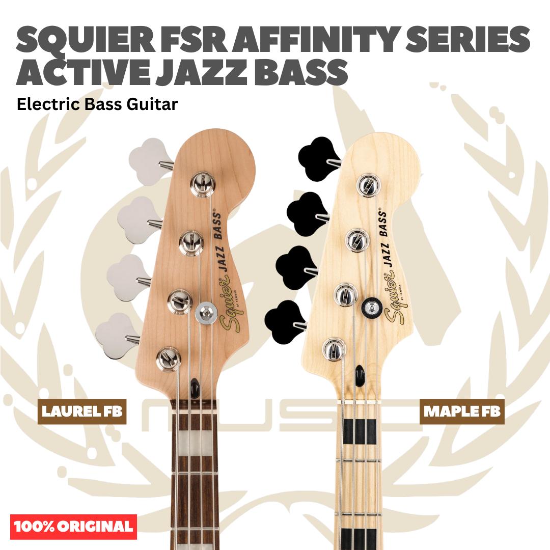 Squier FSR Affinity Series Active Jazz Bass Electric Bass Guitar - Bass Listrik Elektrik Original Asli
