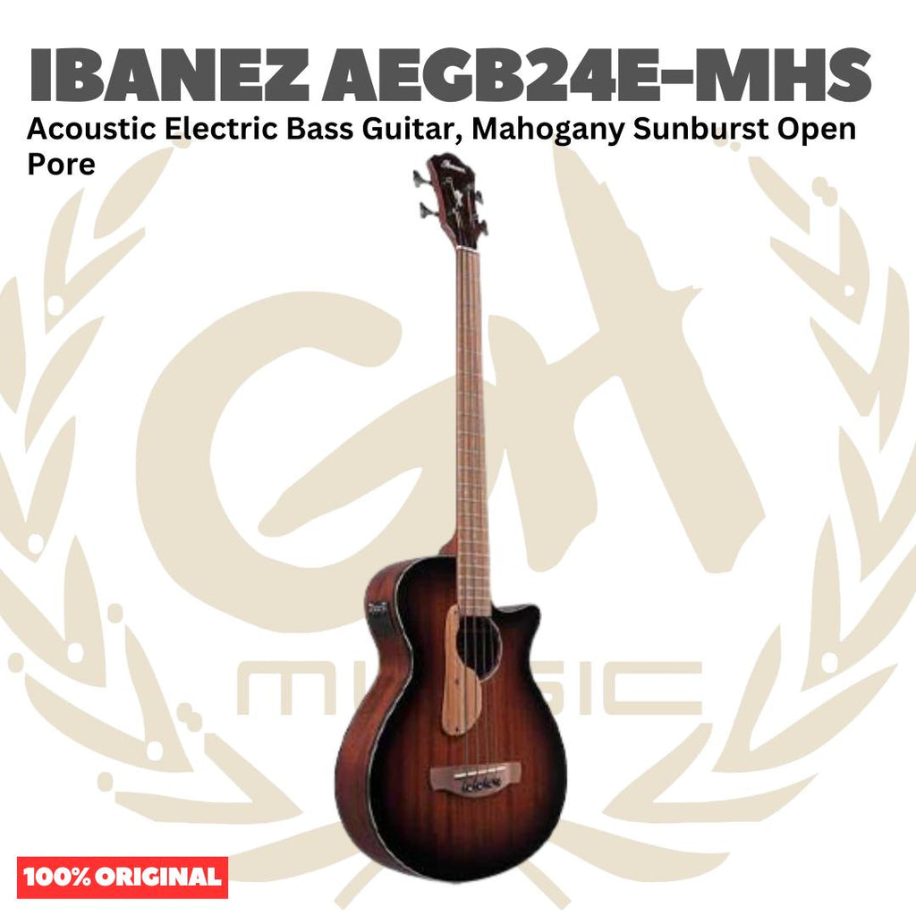 Ibanez AEGB24E Acoustic Bass Guitar - Gitar Bass Akustik Elektrik dengan Preamp