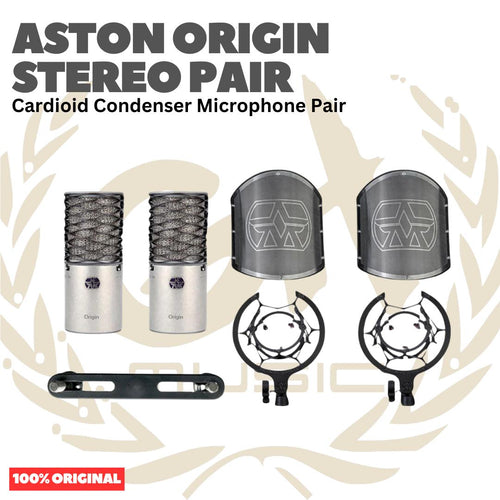 ASTON ORIGIN STEREO PAIR Cardioid Condenser Microphone Pair - Mik Kondenser Mic Sepasang Set Original Asli