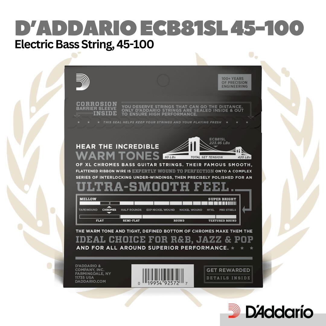 D'addario ECB81SL 45-100 Electric Bass String Super Long Scale - Senar Bass