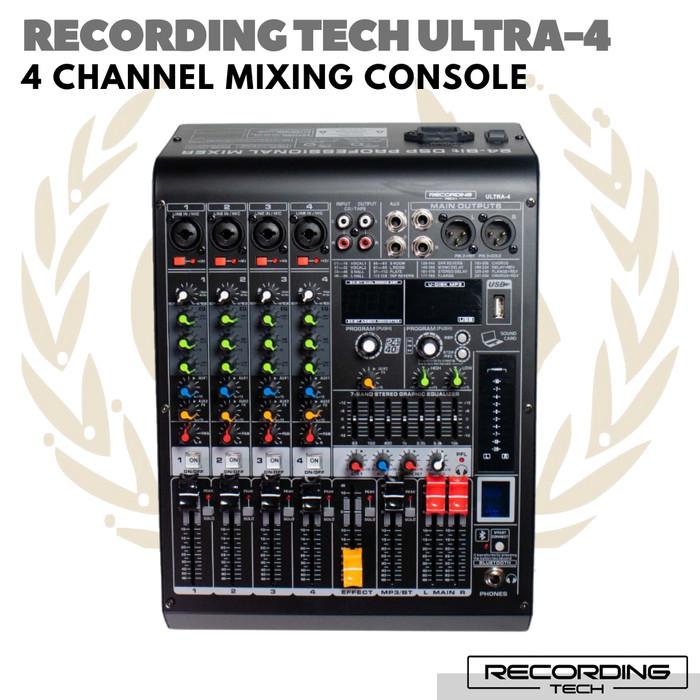RECORDING TECH ULTRA 4 MIXING CONSOLE | Audio MIxer 4 Channel Ultra4