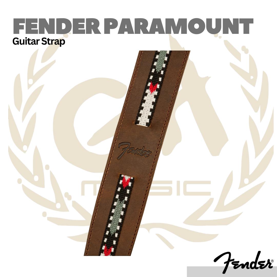 Fender Paramount Acoustic Guitar Leather Strap | Strap Kulit Gitar Akustik