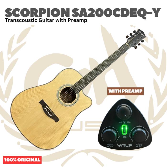 Scorpion SA200CDEQ Series Transcoustic Guitar