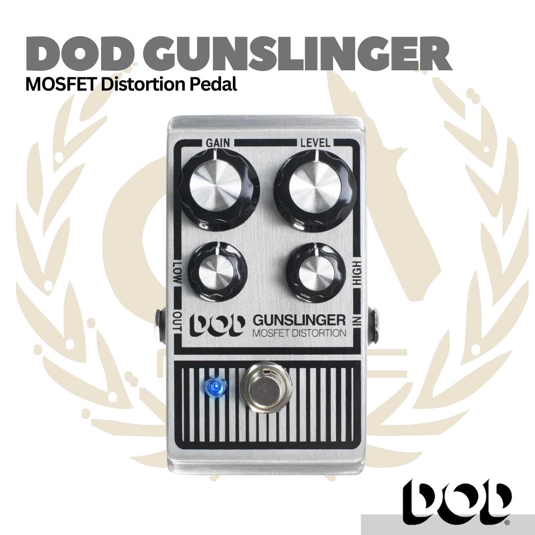 DOD Gunslinger MOSFET Distortion Effect Pedal - Efek Gitar Distorsi Asli