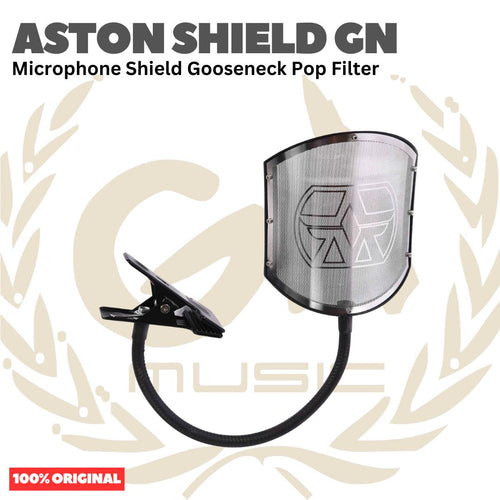 ASTON SHIELD GN Premium Microphone Shield Gooseneck Pop Filter - Pop Filter Mikrofon Recording Original Asli