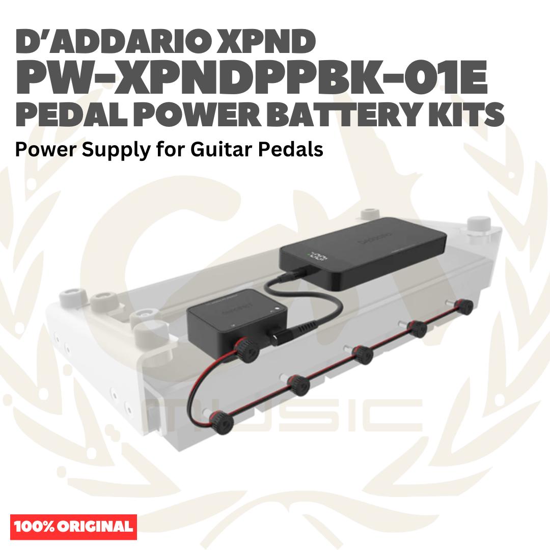 D'Addario PW-XPNDPPBK-01E XNPD Pedal Power Battery Kits Power Supply for Guitar Pedals - Power Cell Portabel 10.000mAh USB-C untuk Pedalboard Efek Gitar Bass