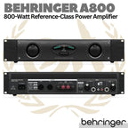 BEHRINGER A800 800 Watt Reference Class Power Amplifier | Ampli Spiker