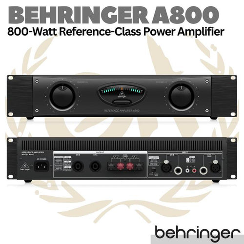 BEHRINGER A800 800 Watt Reference Class Power Amplifier | Ampli Spiker