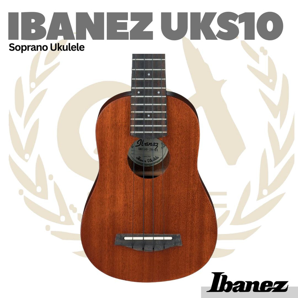 Ibanez UKS10 Soprano Style Body Ukulele w/Bag