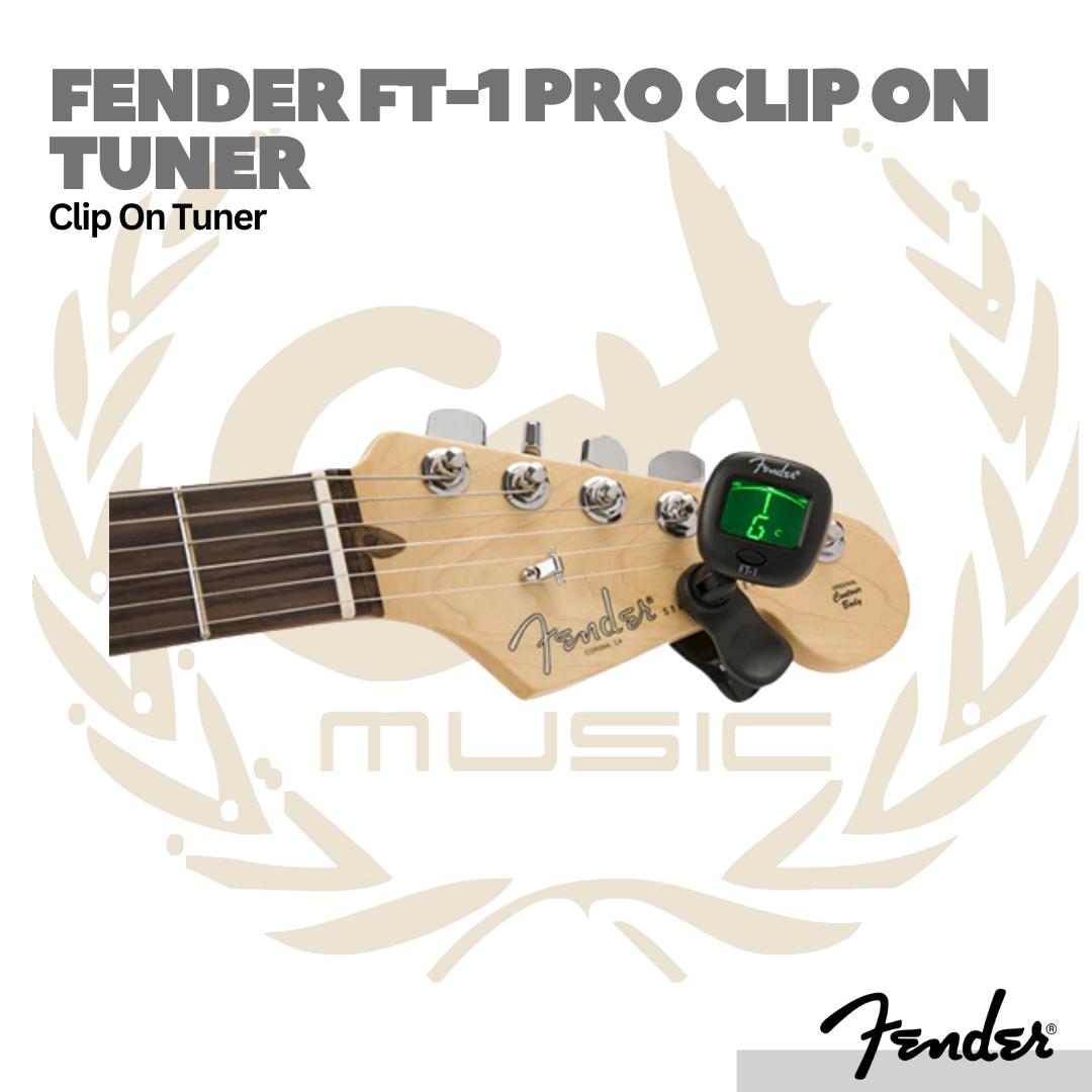 Fender FT-1 Pro Clip On Tuner - Tuner Gitar Bass