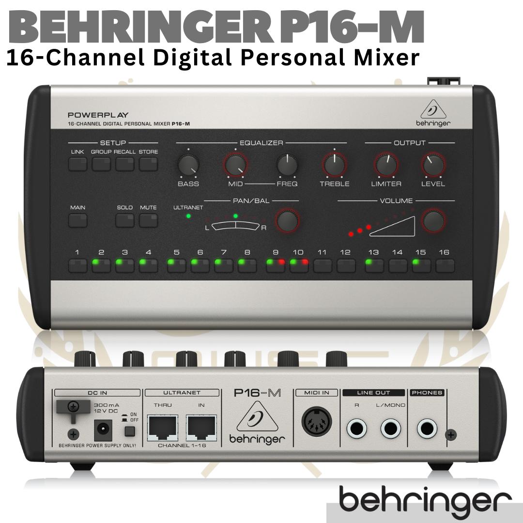 BEHRINGER POWERPLAY P16-M 16 Channel Digital Personal Mixer | P16M P16