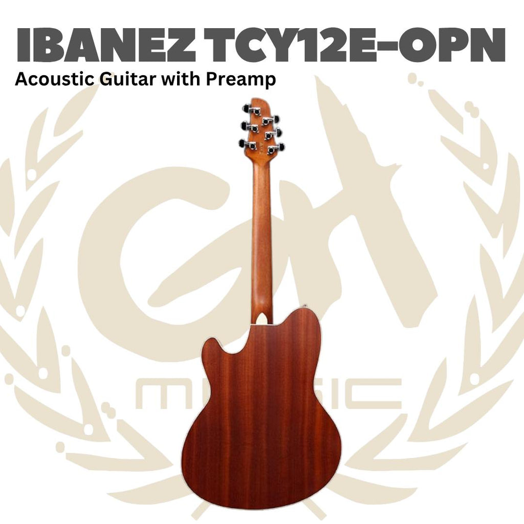 Ibanez TCY12E-OPN Acoustic Guitar with Preamp, Open Pore Natural - Gitar Akustik dengan Pre-amp TCY12EOPN TCY12E OPN Original