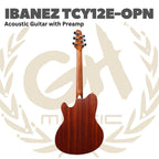 Ibanez TCY12E-OPN Acoustic Guitar with Preamp, Open Pore Natural - Gitar Akustik dengan Pre-amp TCY12EOPN TCY12E OPN Original