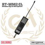 Recording Tech RT-HH-WM2 CL / RT HH WM2 CL Wireless Clip on Microphone | Mic Jepit Imam Ibadah Olah Raga Senam Outdoor Bando