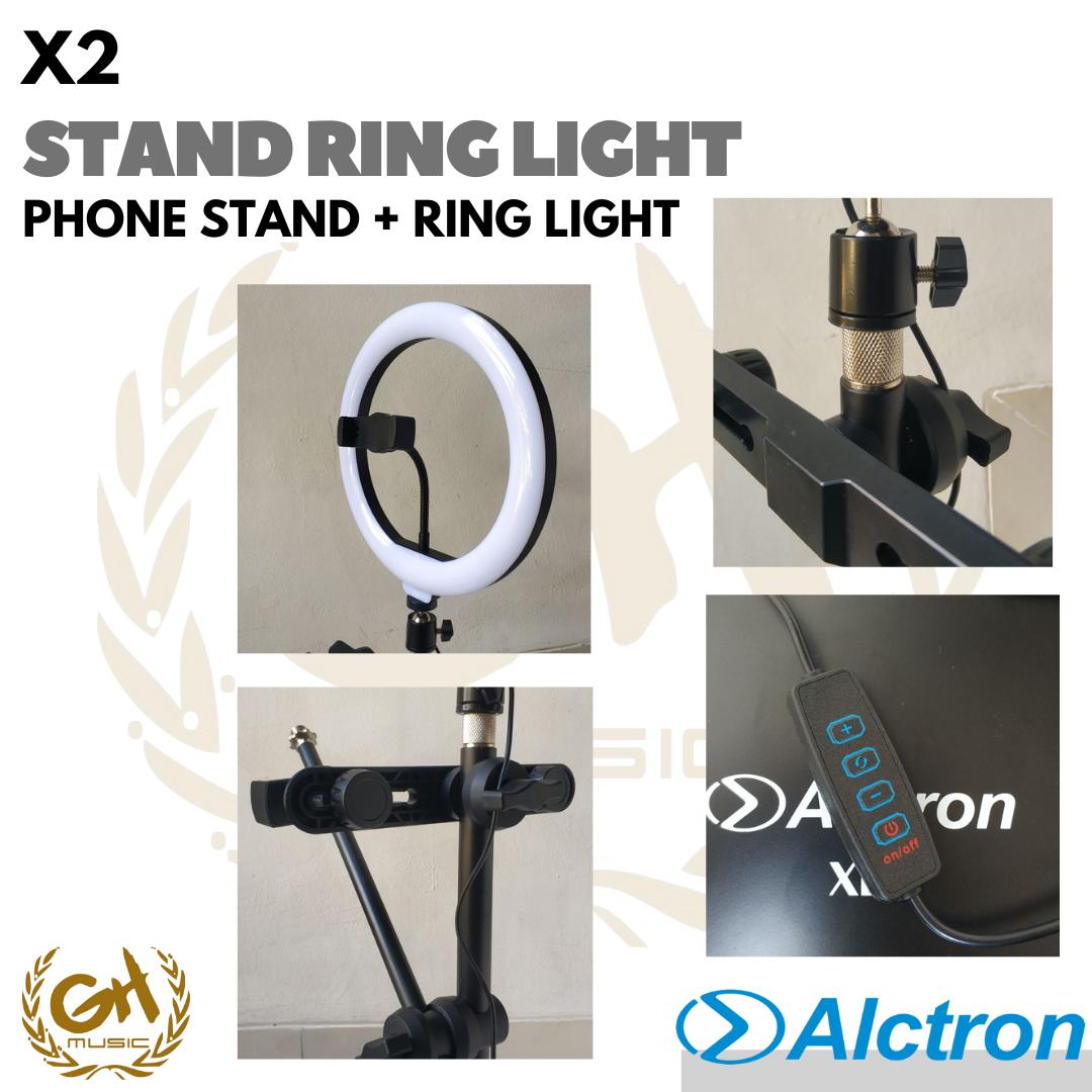 ALCTRON X2 RING LIGHT STAND, PHONE STAND + RING LIGHT