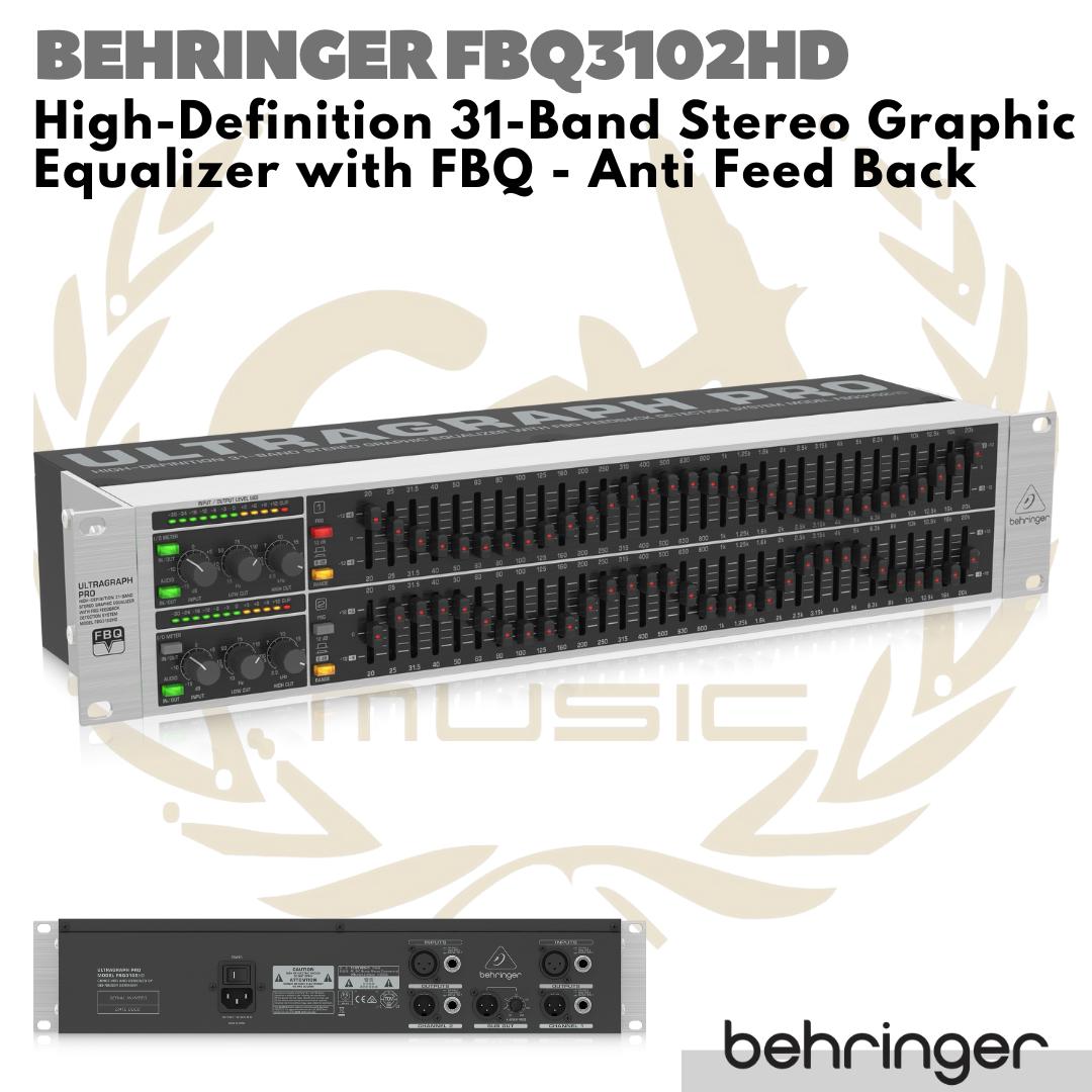 BEHRINGER ULTRAGRAPH PRO FBQ3102HD 31 Band Graphic Equalizer with FBQ
