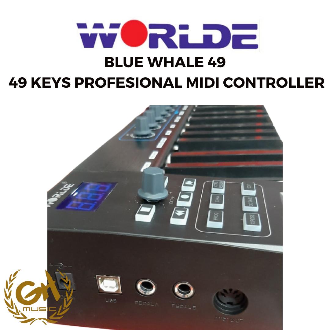 WORLDE BLUE WHALE 49 - 49 KEY PROFESIONAL MIDI CONTROLLER