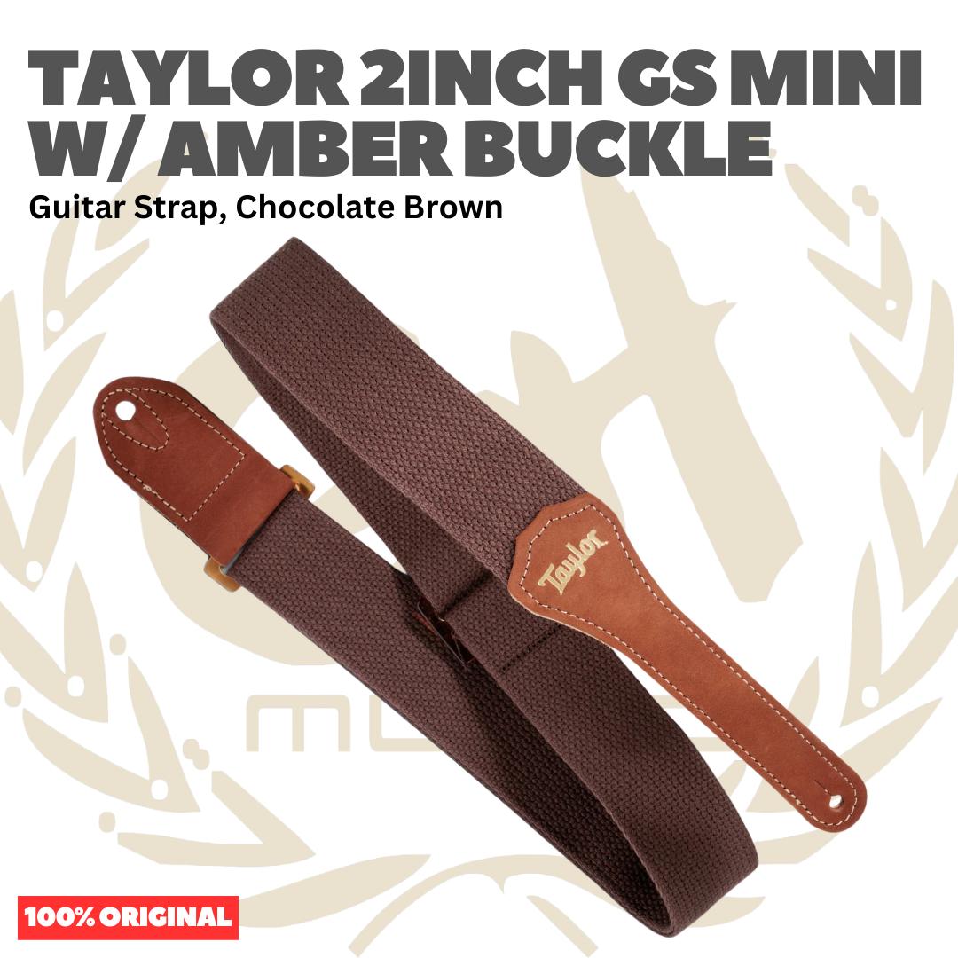 Taylor 2Inch GS Mini Guitar Strap w/Amber Buckle - Strap Gitar