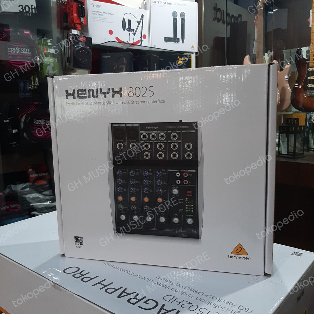BEHRINGER XENYX 802S Premium Analog 8 Input Audio Mixer | 802USB