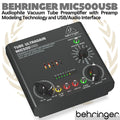 BEHRINGER TUBE ULTRAGAIN MIC500USB Preamp Audio interface | Soundcard