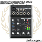 BEHRINGER XENYX 502S Premium Analog 5 Input Audio Mixer | 502USB