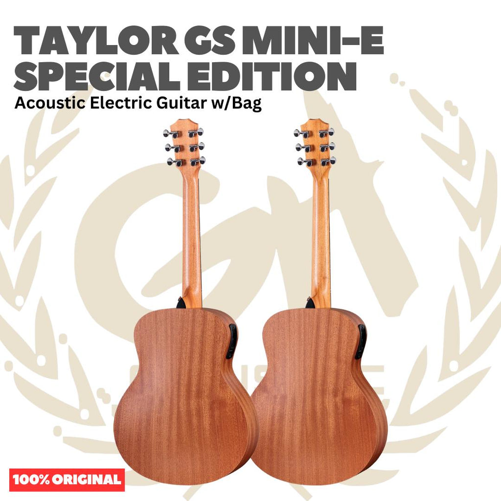 Taylor GS Mini-E Special Edition Acoustic Guitar w/Bag, - Gitar Akustik Elektrik Original Asli