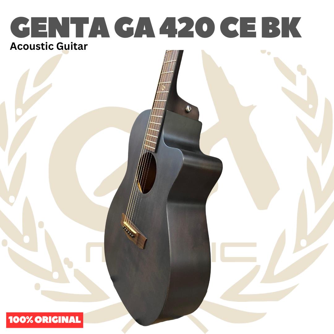Genta GA 420 CE BK Acoustic Guitar - Gitar Akustik Genta GA420CE BK Original Asli