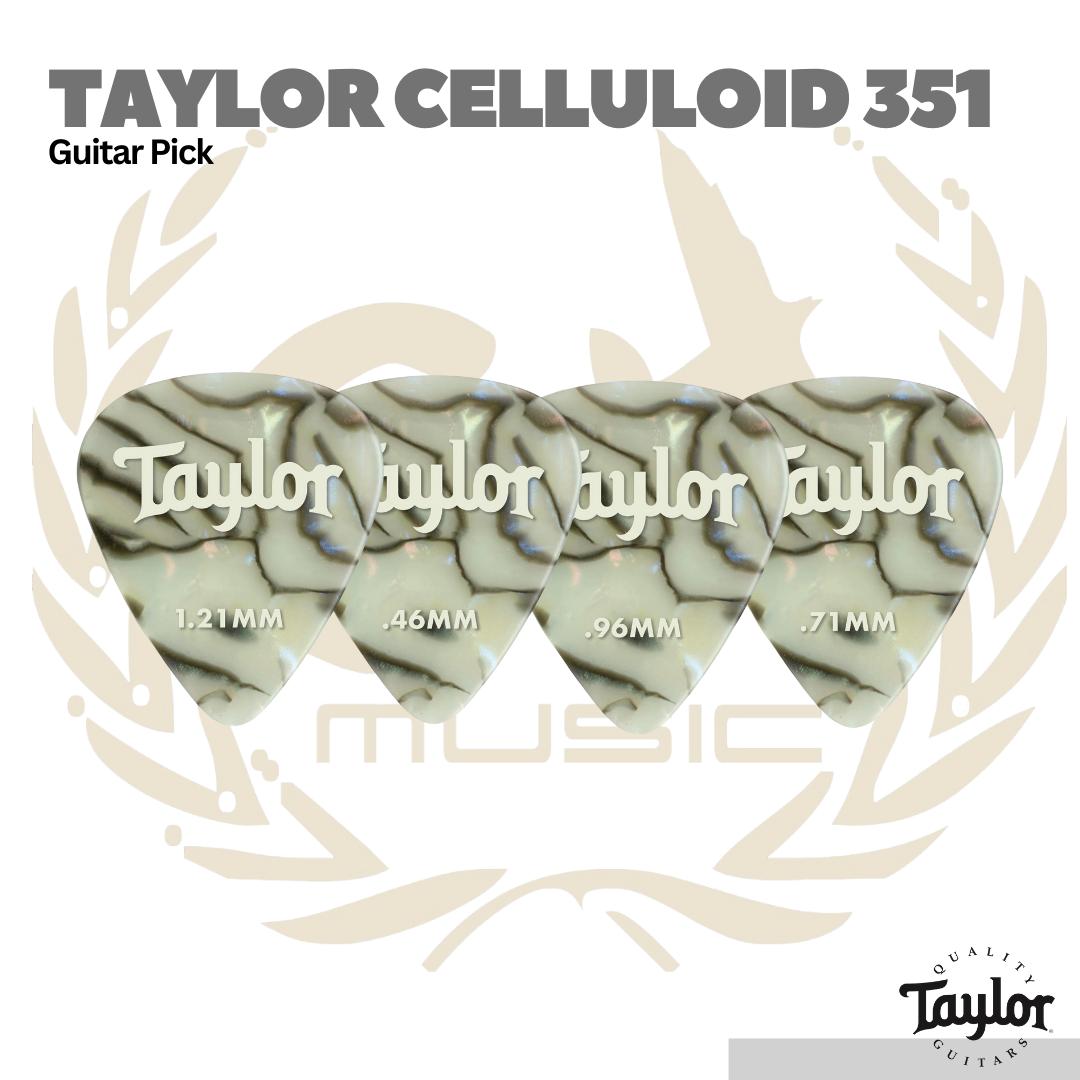 Taylor Celluloid 351 Picks, Abalone 12-Pack - Pick Gitar Bass