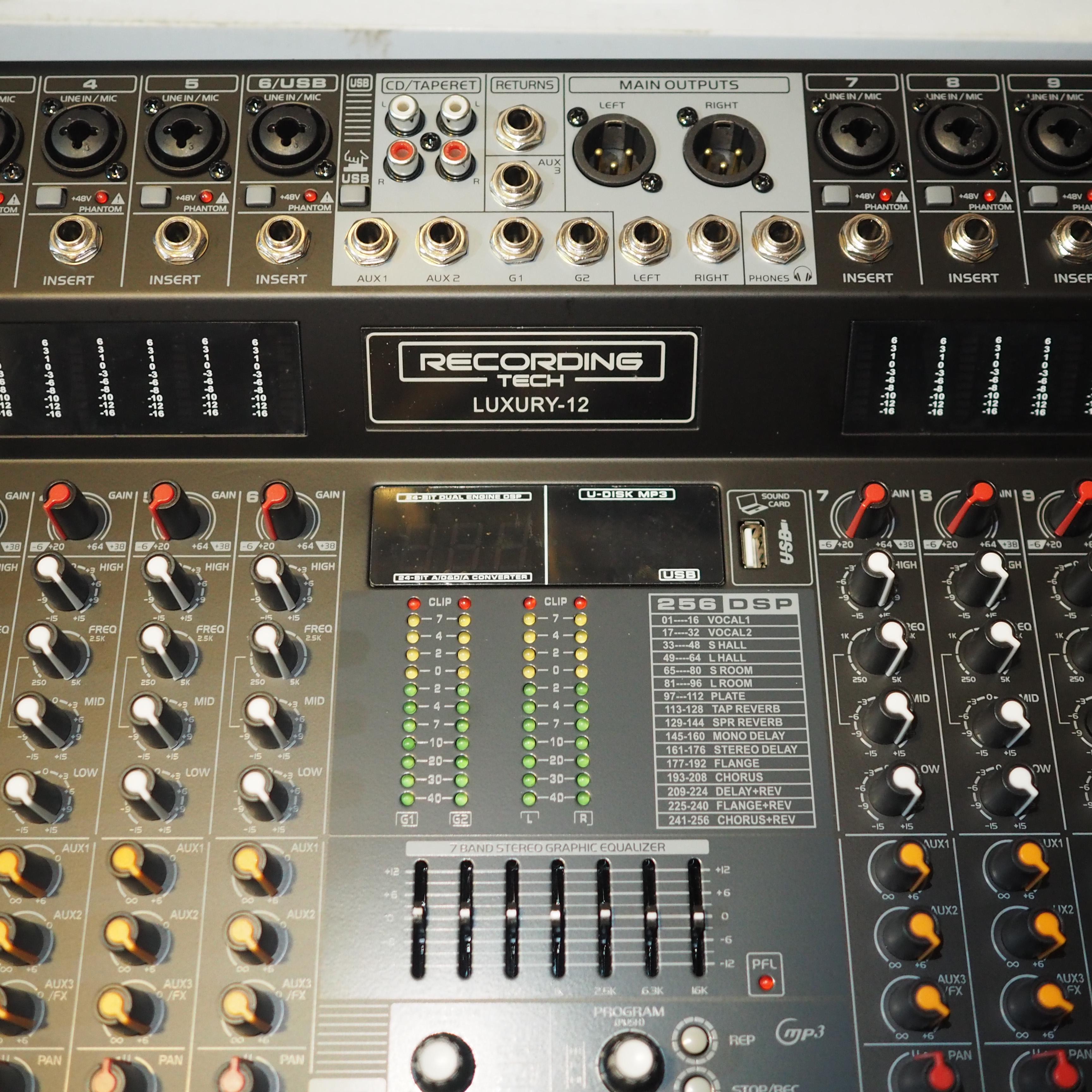 RECORDING TECH LUXURY 12 | Luxury12 Professional Channel Audio Mixer