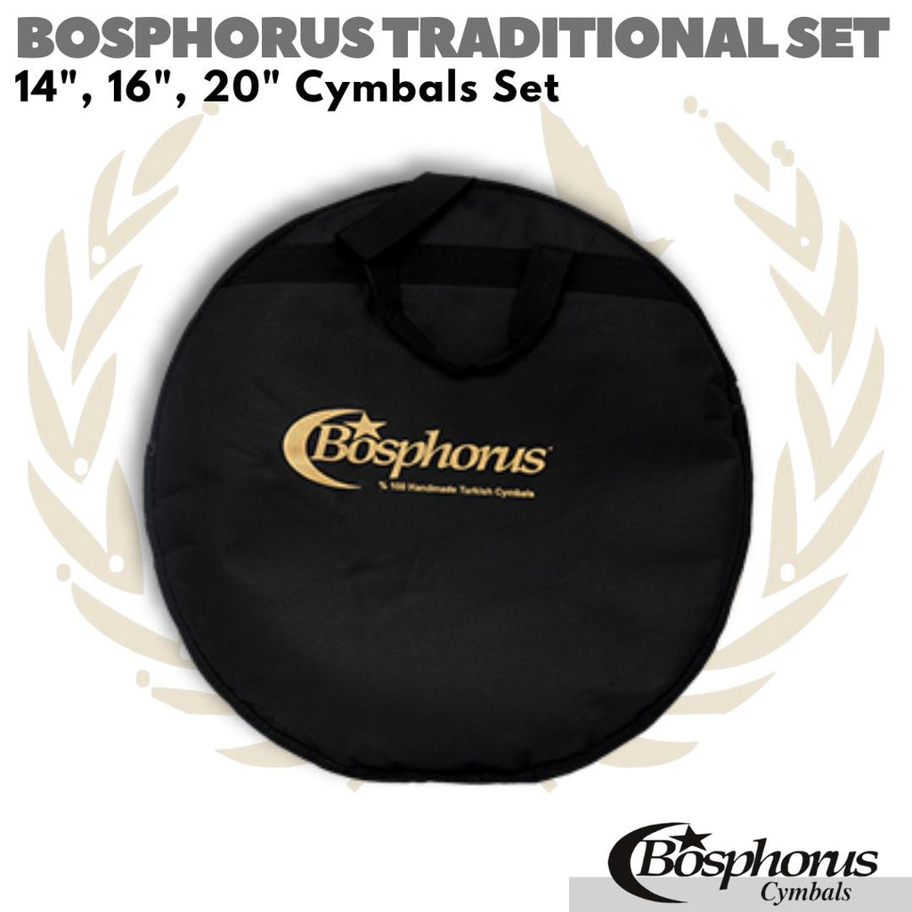 BOSPHORUS TRADITIONAL SET 14", 16", 20" Cymbals Hi hat Crash Ride