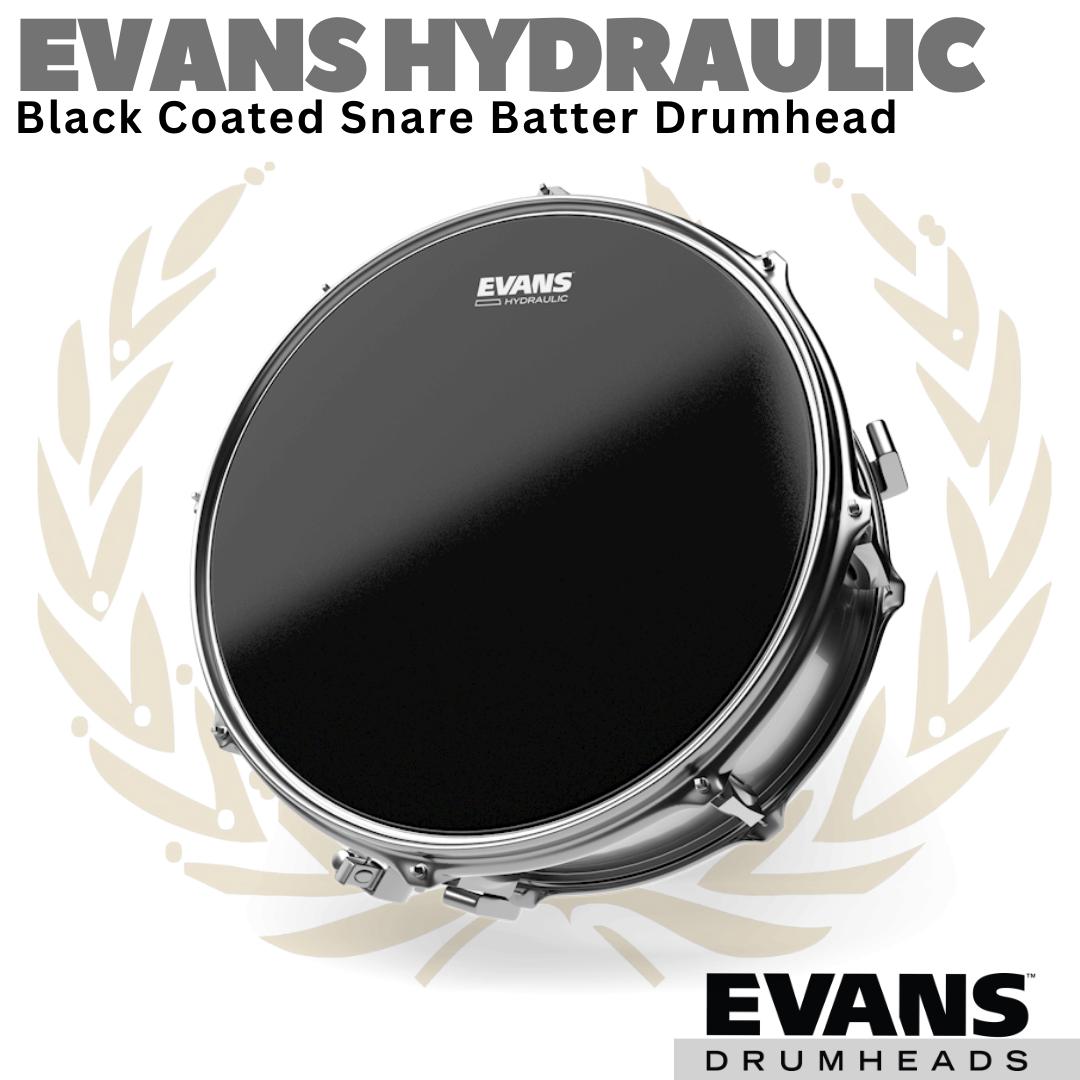 EVANS HYDRAULIC Black Coated Snare Batter Drumhead | 13 14 Inch