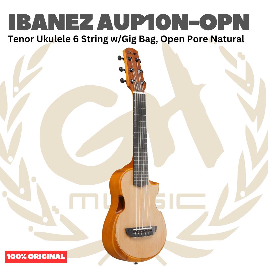 Ibanez AUP10N Tenor Ukulele 6 String w/Gig Bag - Gitar Lele